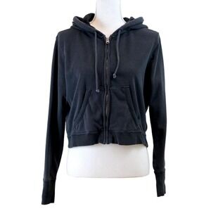 Abercrombie & Fitch Black Zip-Front‎ Hoodie Size Small
